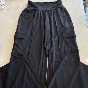 Black Wide Leg Cargo Pants